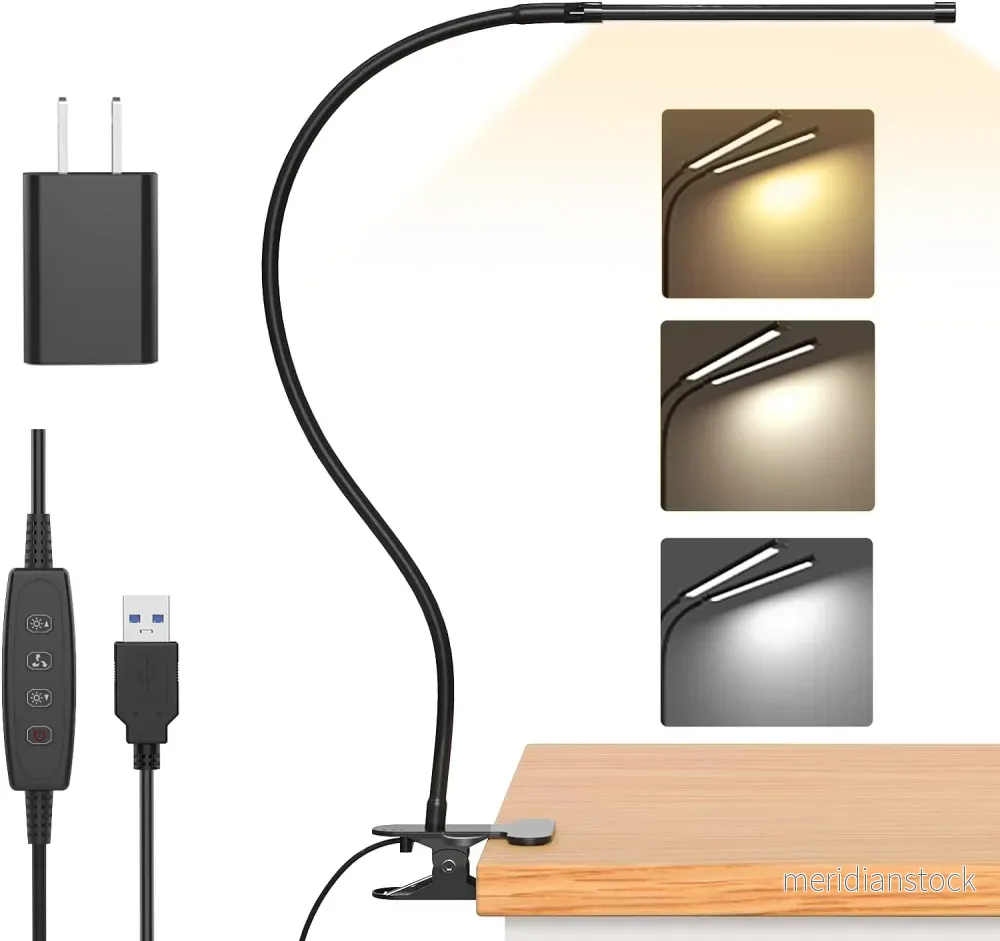 77-LED skrivbordsklämlampa med USB-strömförsörjning och flexibel svanhals – Serava 77-LED skrivbordsklämlampa med USB-strömförsörjning och flexibel svanhals – Serava