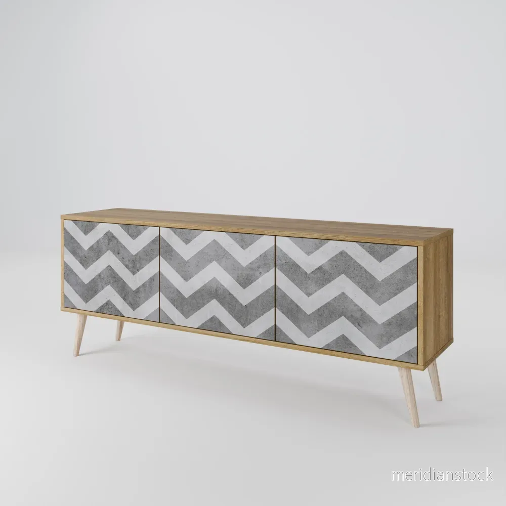 TOUGH ZIG ZAG TV-bänk med 3 dörrar