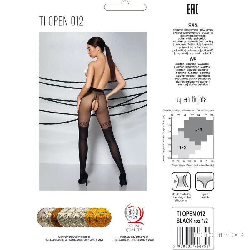 PASSION - TIOPEN 012 BLACK TIGHTS 1/2 20/40 DEN - Bild 2