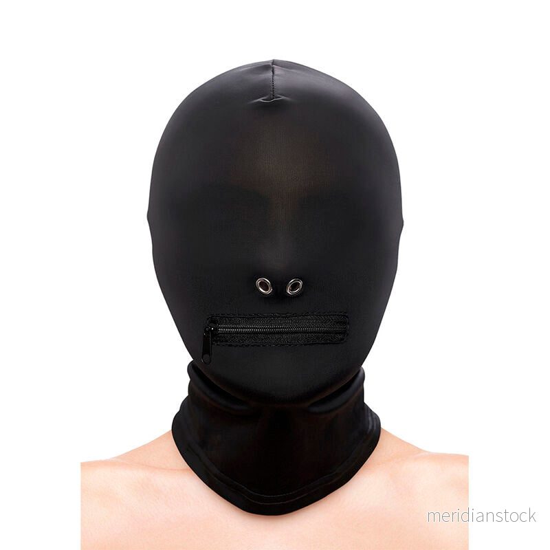 NS NOVELTIES - FETISH & FASHION CLOSED ZIPPERED MOUTH HOOD NYLON BLACK - Bild 3