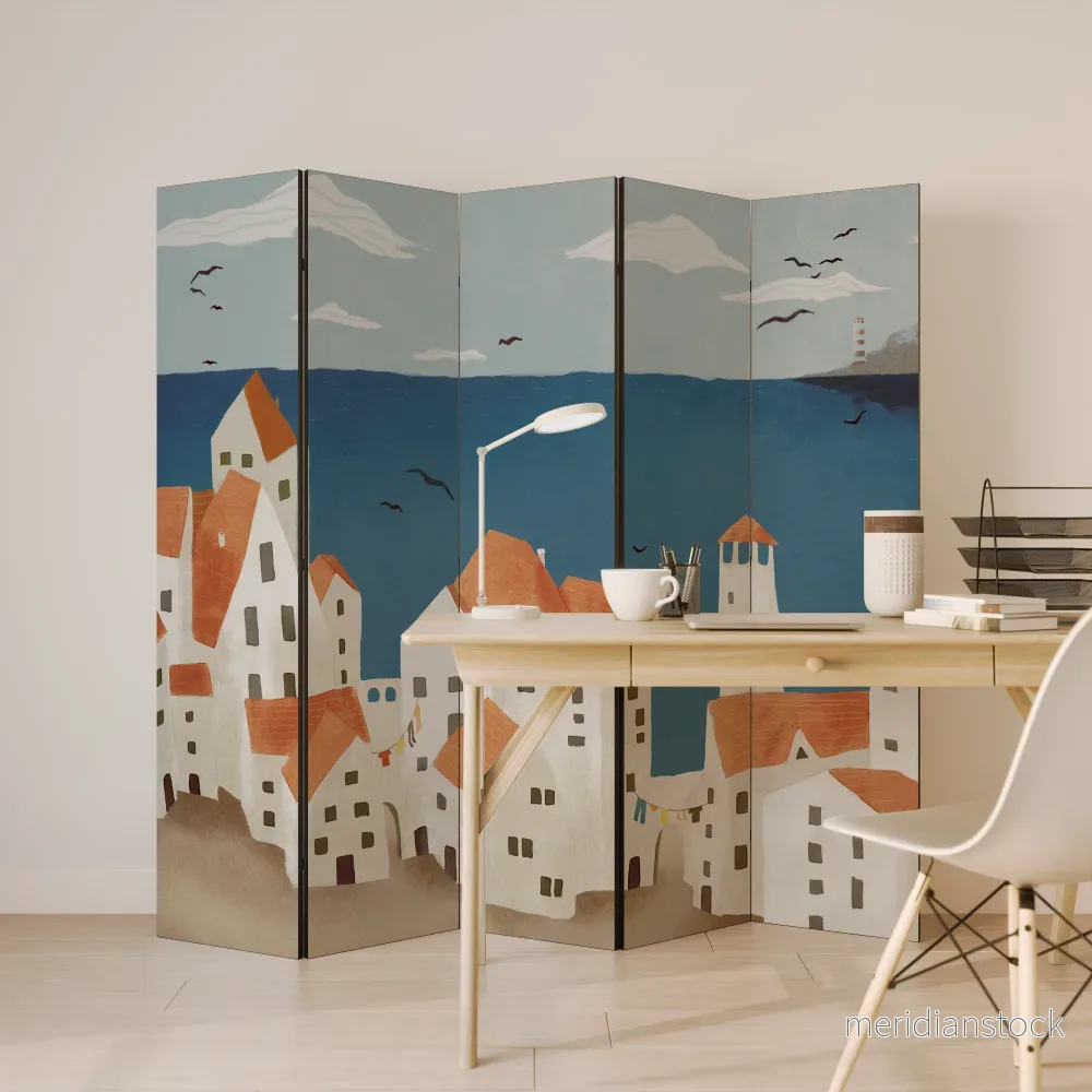 COASTLAND VILLAGE Dekorativ rumsavdelare – 5 paneler - Bild 3