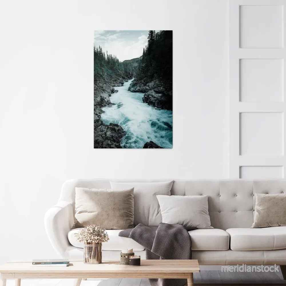 RUSHING REFLECTIONS Vertical Canvas Print - Bild 2