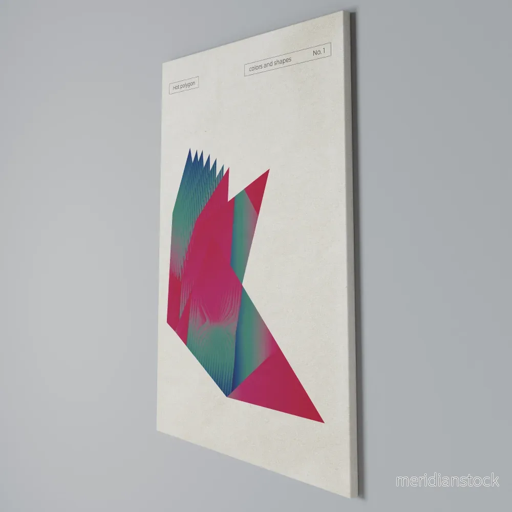 HOT POLYGON Vertical Canvas Print - Bild 3