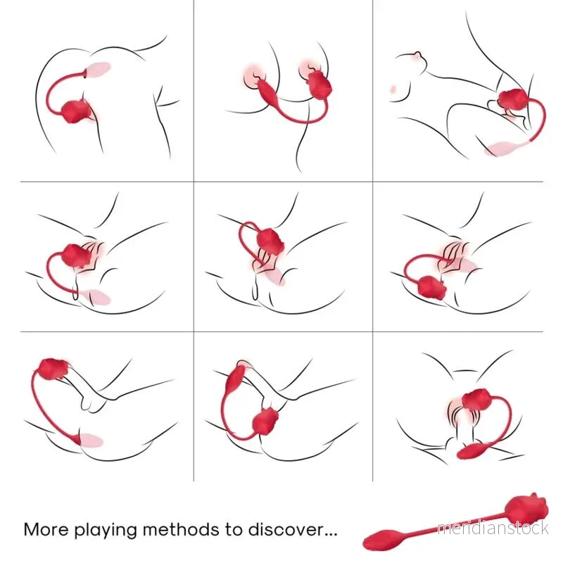 ARMONY - PINK 2 IN 1 SUCTION STIMULATOR & VIBRATOR 10 MODES WITH RED TAIL - Bild 2