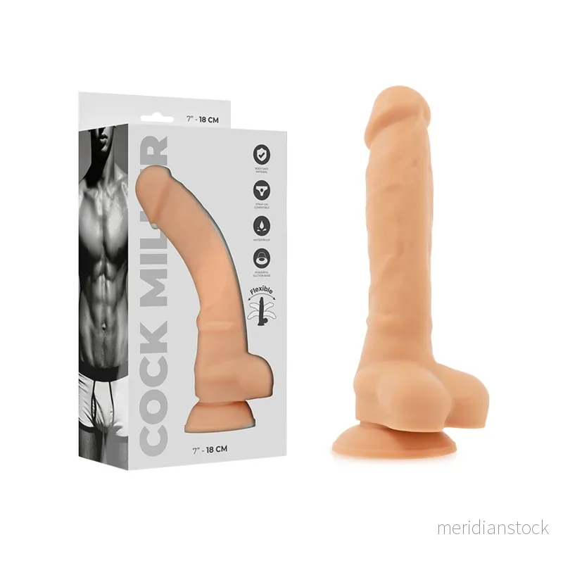 COCK MILLER - DILDO REALISTIC SILICONE DENSITY ARTICULABLE FLESH 18 CM - Bild 2