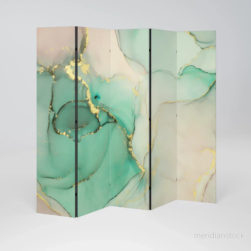 MARBLEIZED MYSTIQUE Dekorativ rumsavdelare – 5 paneler - Bild 2