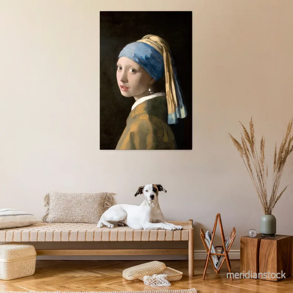 GIRL WITH A PEARL EARING Vertical Canvas Print - Bild 2