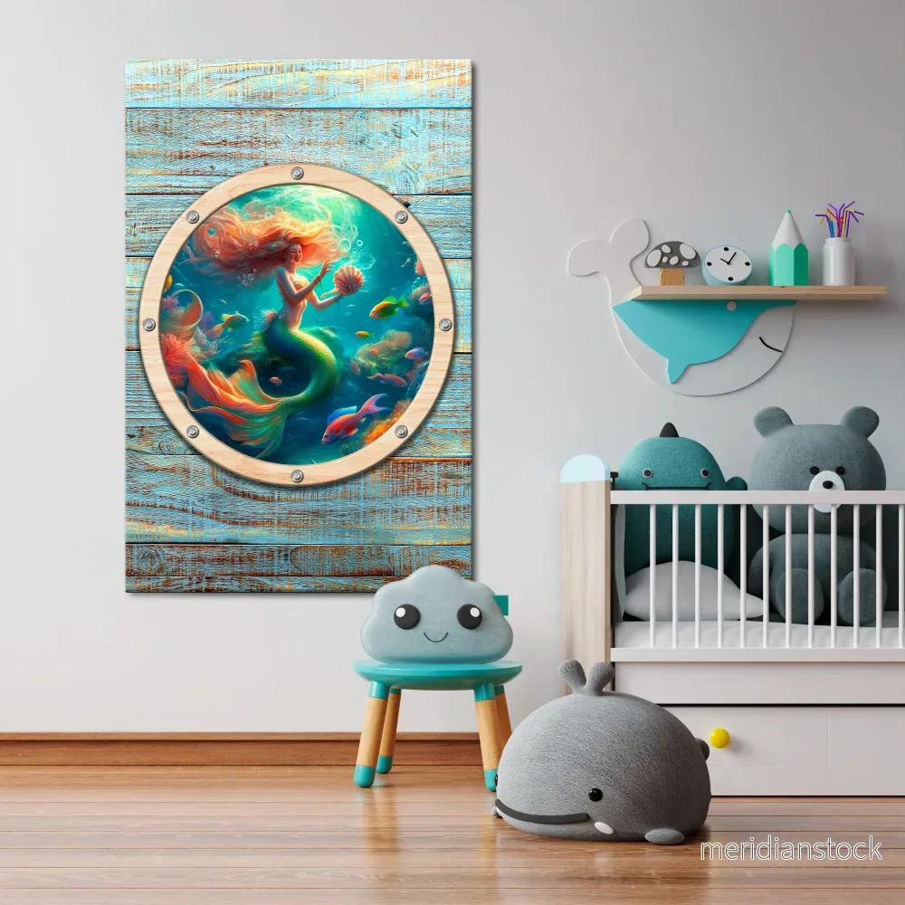 MERMAID DREAMS Vertical Canvas Print