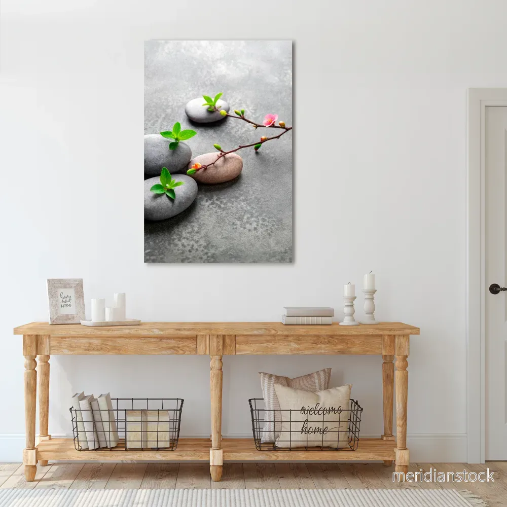 STONES AND BLOSSOMS Vertical Canvas Print - Bild 2
