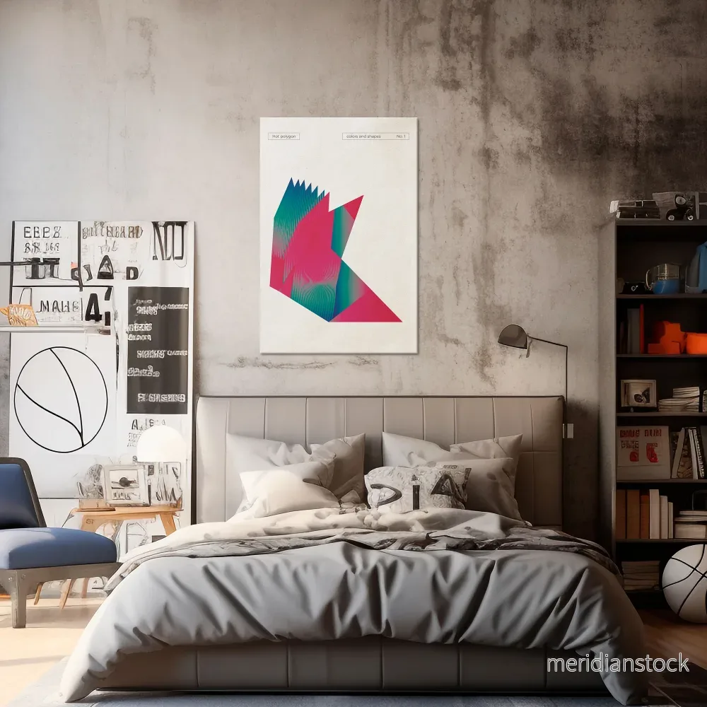 HOT POLYGON Vertical Canvas Print