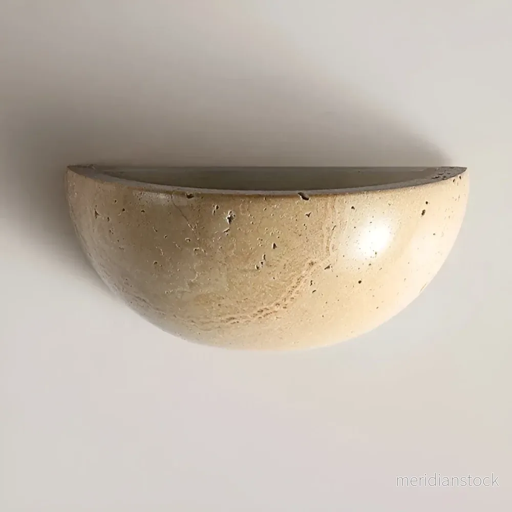 Halvrund LED Wabi-Sabi vägglampa – ZenGlow - Bild 2