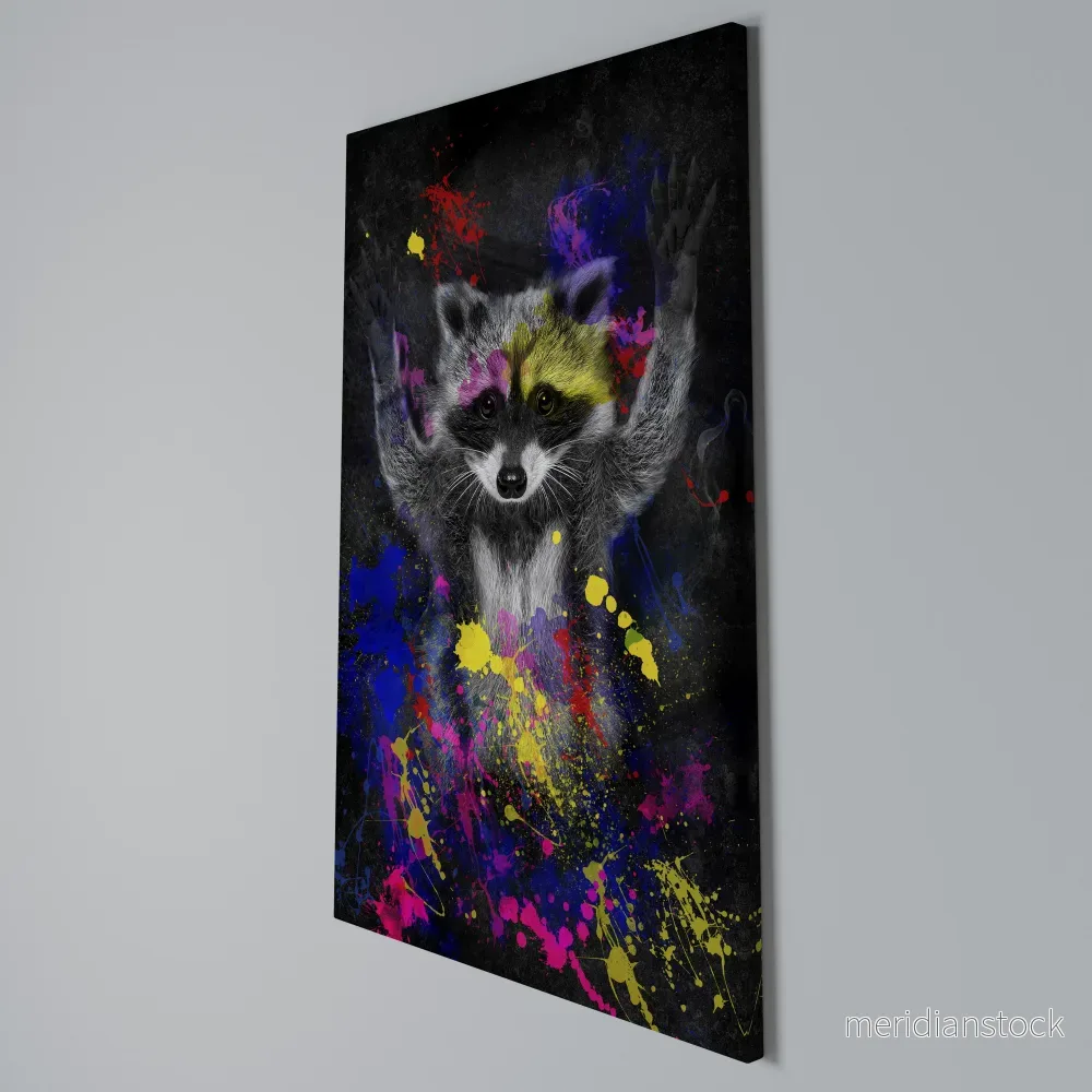 RACCOON ARTISTRY Vertical Canvas Print - Bild 3