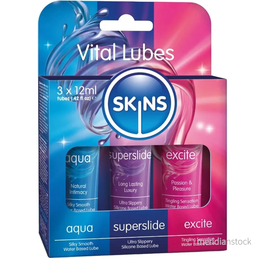 SKINS - VITAL LUBES KIT AQUA, SUPERSLIDE & EXCITE LUBRICANTS 3 x 12 ML