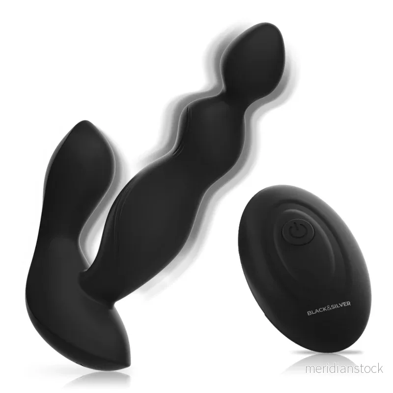 BLACK&SILVER - CORA ANAL PLUG SILICONE REMOTE CONTROL - Bild 3