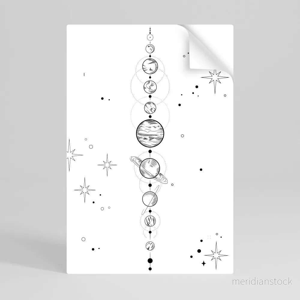 GALAXY OUTLINE Självhäftande Vertikal Poster - Bild 2