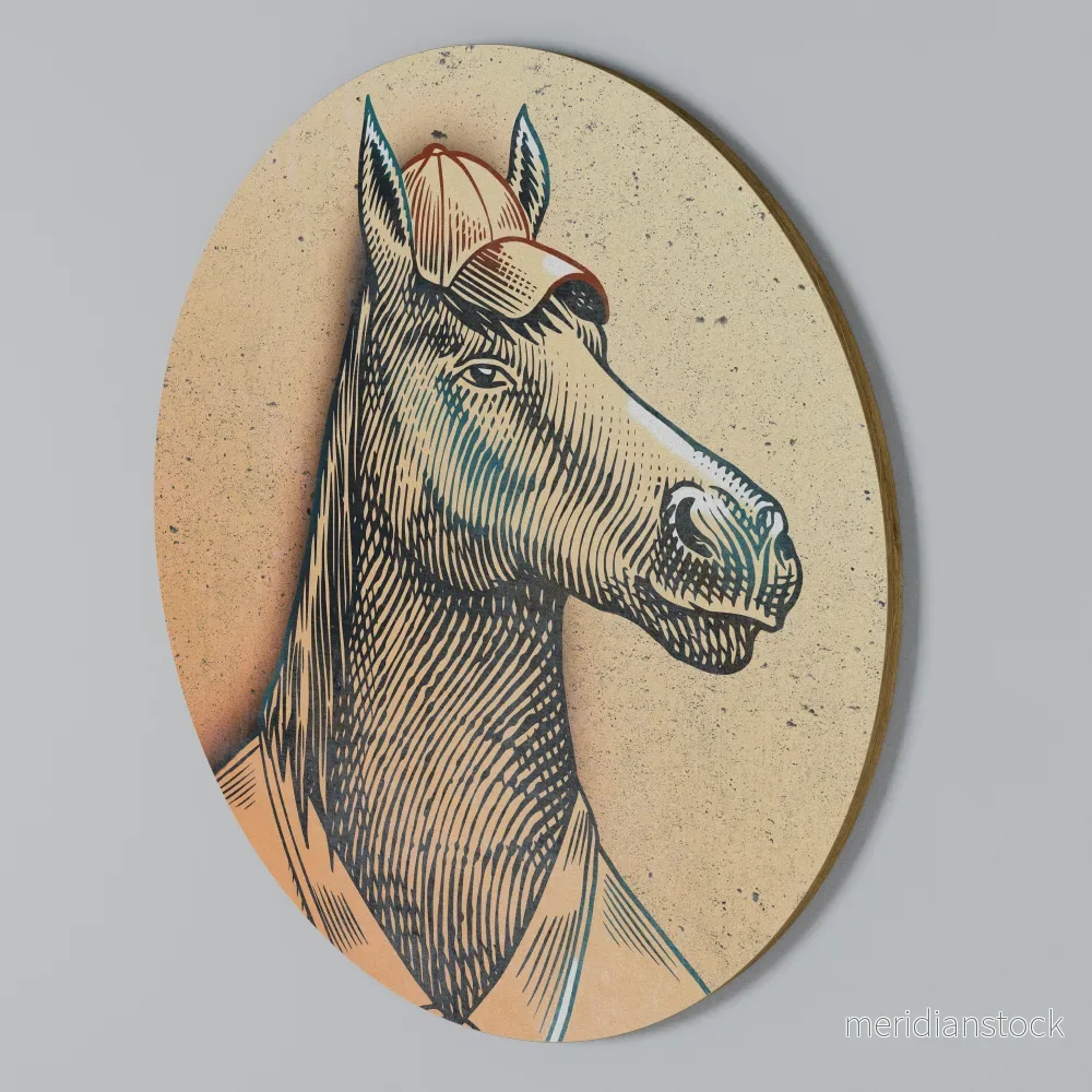EQUINE SWAGGER Rund väggdekor EQUINE SWAGGER Rund väggdekor