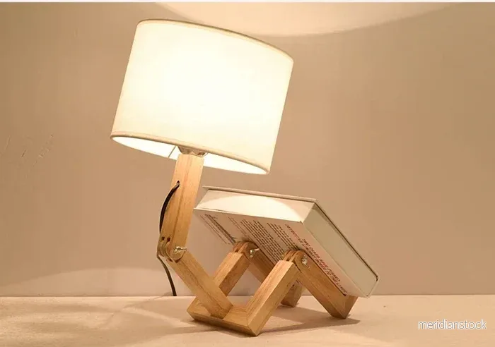 Trälampa med bokstöd - RutanFlex