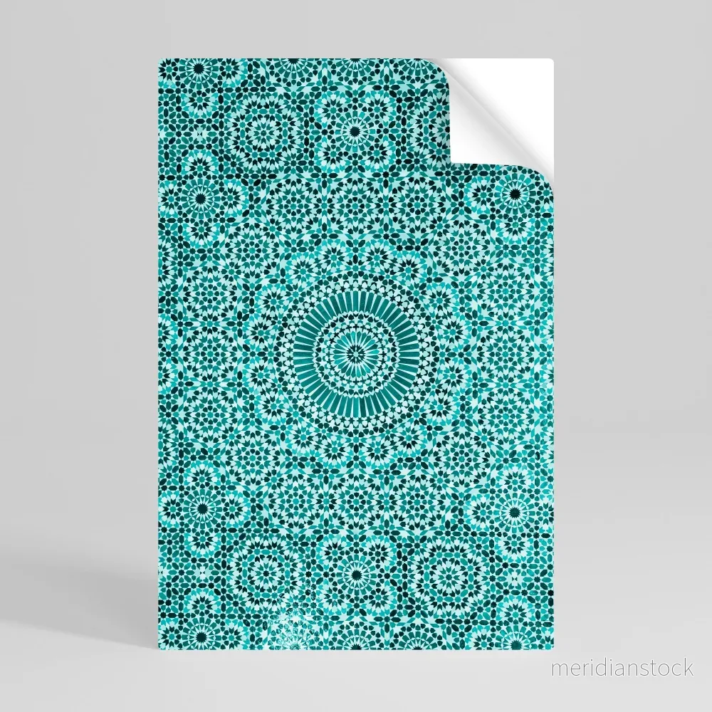 MOROCCAN TURQUOISE Självhäftande Vertikal Poster - Bild 3