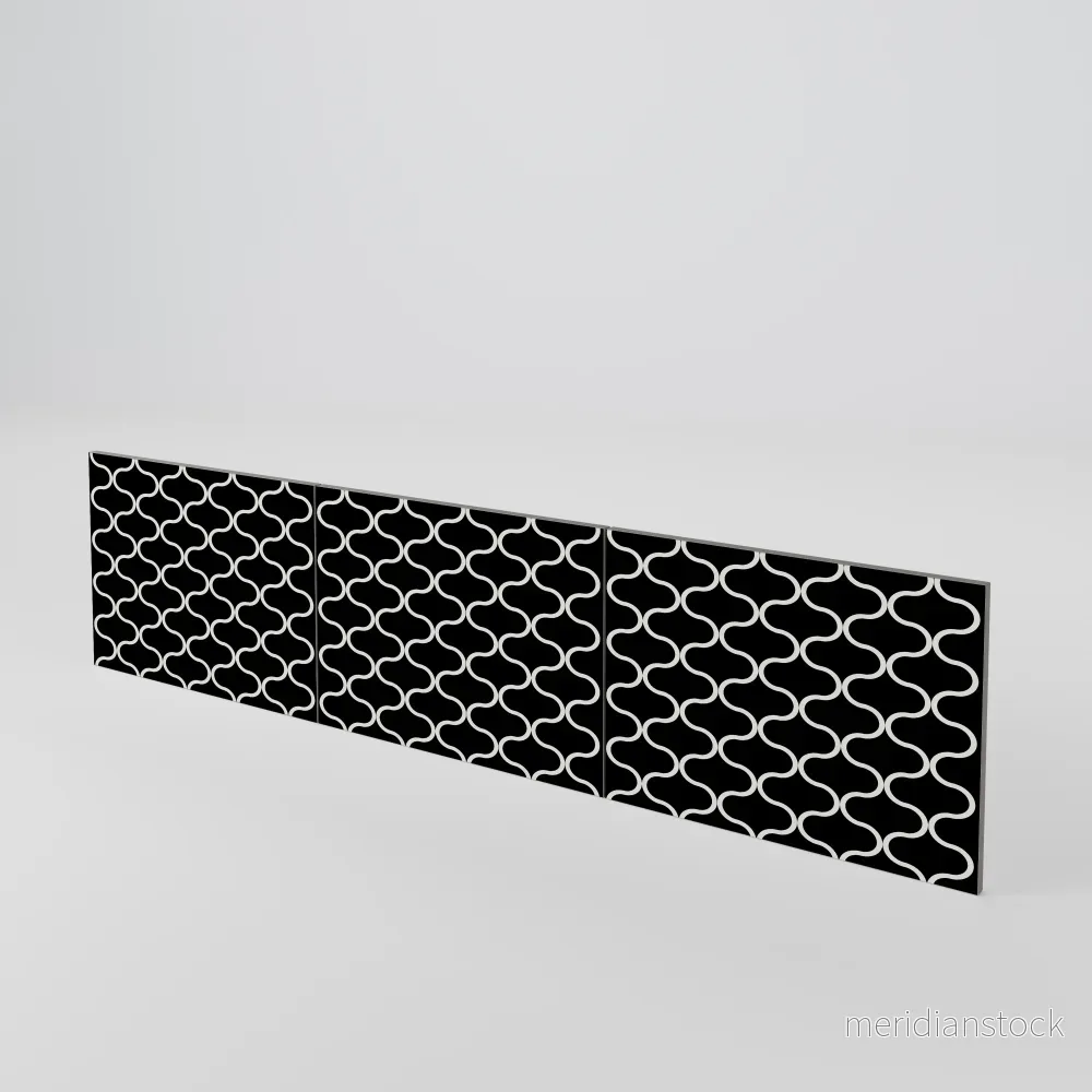 TESSELATED BLACKNESS Luckset med 3 dörrar till TV-bänk - Bild 3