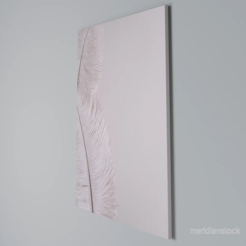 WHISPERING PINK FEATHERS Vertical Canvas Print - Bild 3