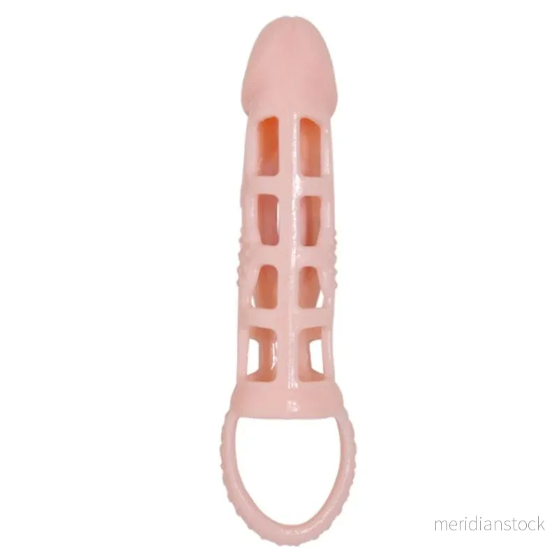 BAILE - PENIS EXTENDER COVER WITH VIBRATION AND NATURAL STRAP 13.5 CM - Bild 3