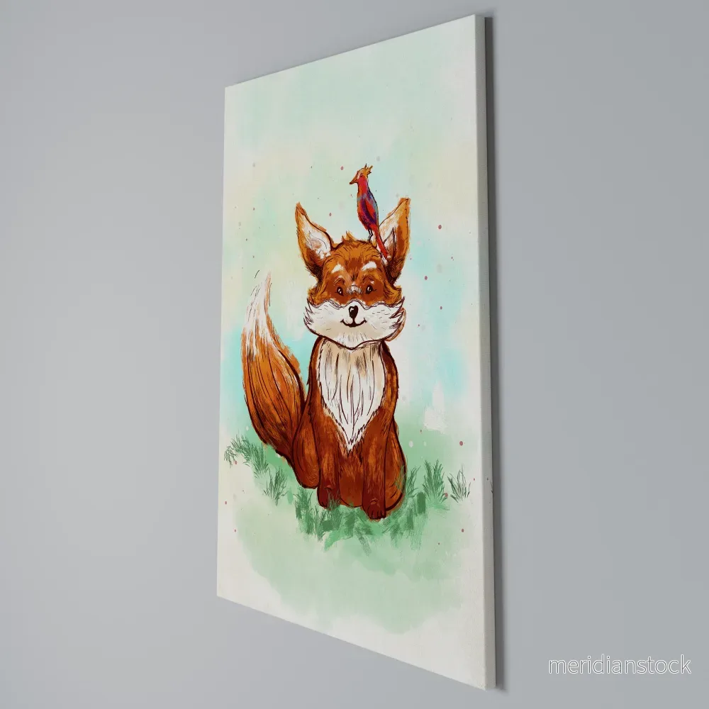 FOX FRIENDS Vertical Canvas Print - Bild 3