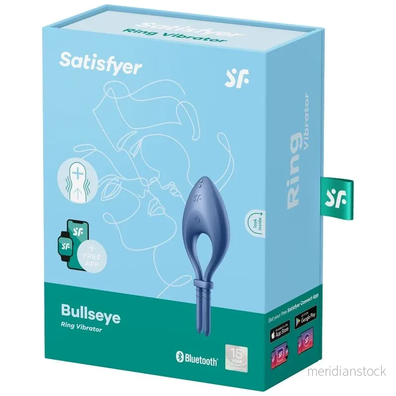 SATISFYER - BULLSEYE RING VIBRATOR APP BLUE - Bild 2