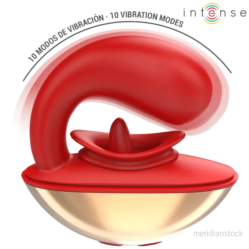 INTENSE - MARIAH VIBRATOR & STIMULATOR IN U SHAPE 10 VIBRATIONS RED - Bild 3