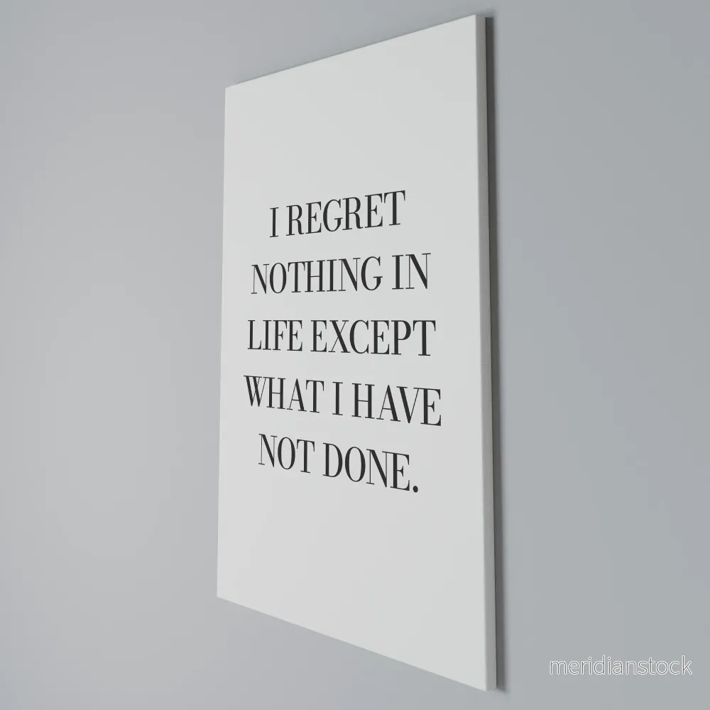 REGRET NOTHING Vertical Canvas Print - Bild 3