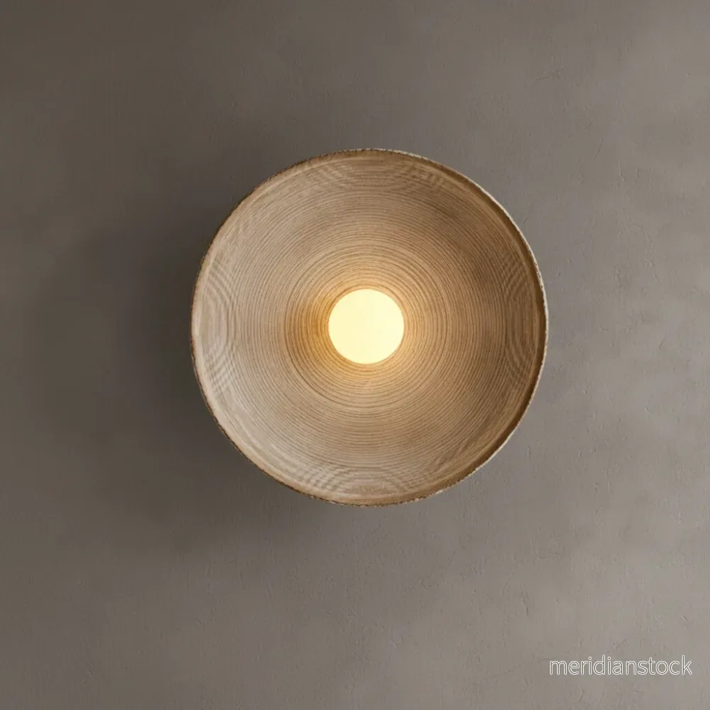 Rund vägglampa av glasharts - ResinLighto - Bild 3