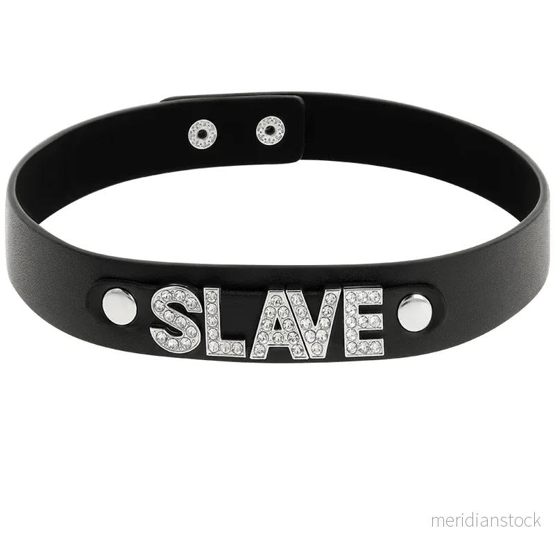 COQUETTE CHIC DESIRE - SLAVE VEGAN LEATHER CHOKER - Bild 3