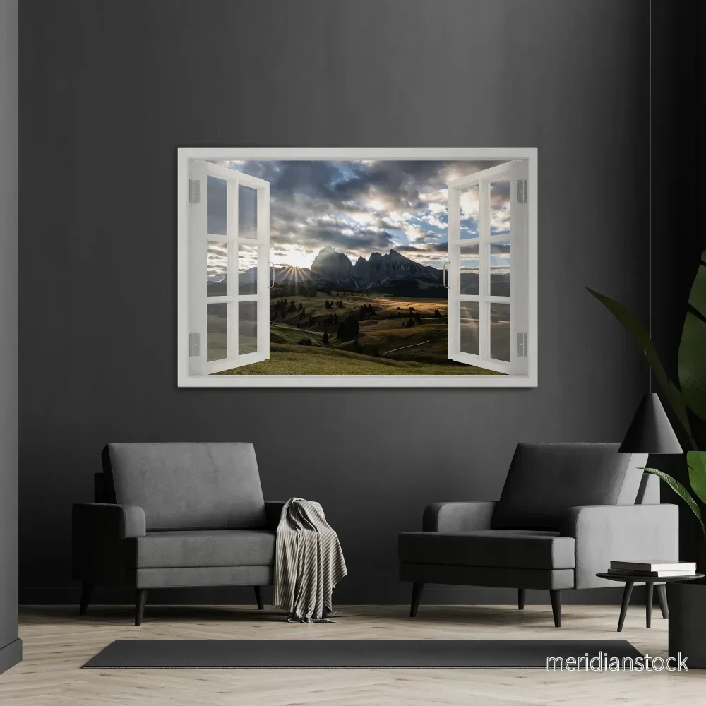 MOUNTAIN VIEWPORT Horizontal Canvas Print - Bild 2