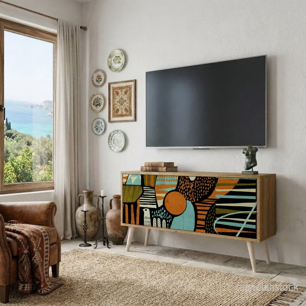 GEODE GLIMMER Kompakt TV-bänk med 2 dörrar - Bild 3