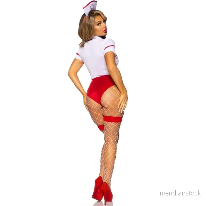 LEG AVENUE - SEXY NURSE COSTUME RED/WHITE S - Bild 3