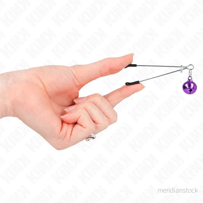 KINK - THIN BELL NIPPLE CLAMPS PURPLE 7 CM