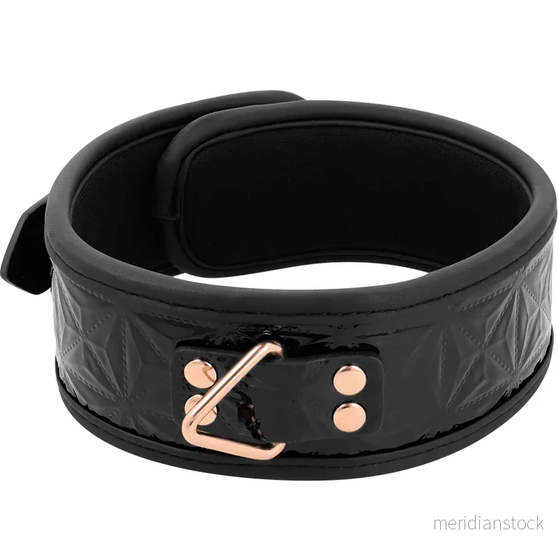 BEGME - BLACK EDITION PREMIUM VEGAN LEATHER COLLAR WITH NEOPRENE LINING - Bild 3
