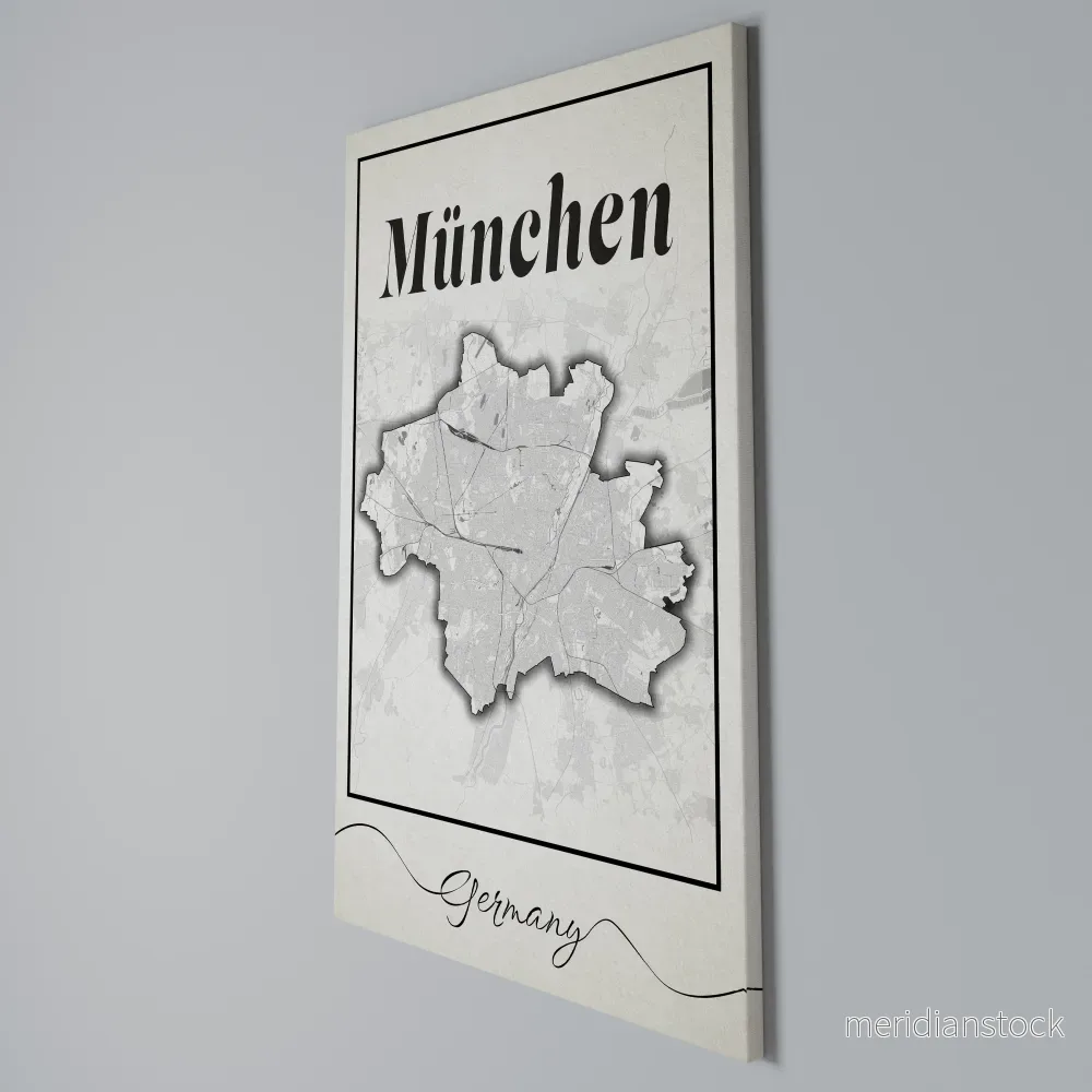 MONOCHROME MÜNCHEN Vertical Canvas Print - Bild 2