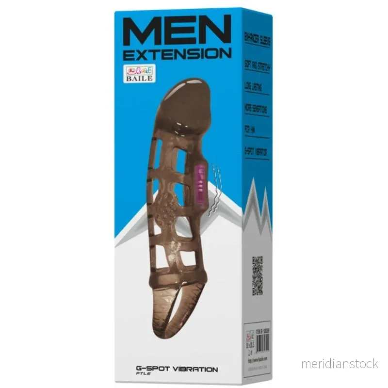 BAILE - PENIS EXTENSION SLEEVE WITH VIBRATION AND STRAP 13.5 CM