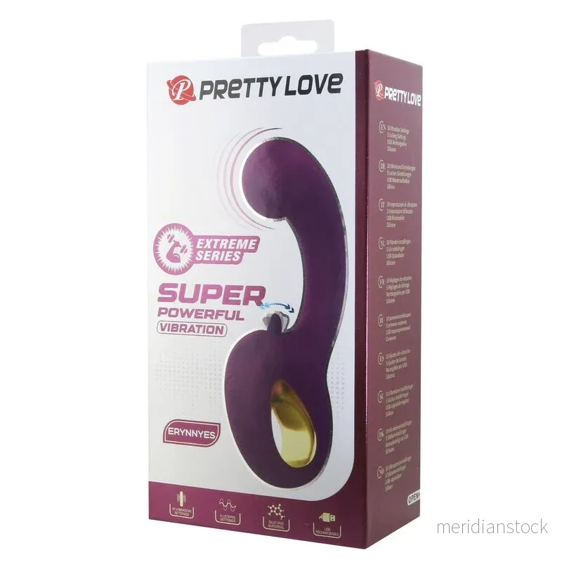 PRETTY LOVE - BRYNNLEE RECHARGEABLE VIBRATOR WITH ORAL STIMULATOR 10 VIBRATIONS & 5 LICKING FUNCTIONS PURPLE - Bild 3