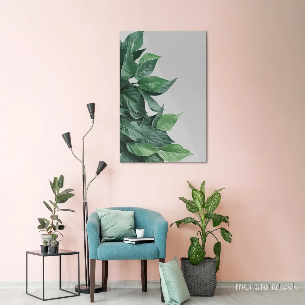 LUSH LEAFY WHIMSY Vertical Canvas Print