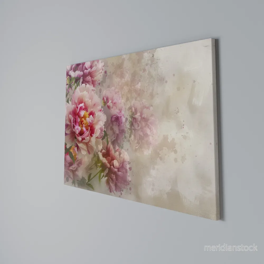 PEONY WHISPER Horizontal Canvas Print - Bild 3