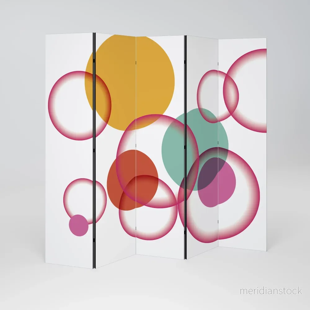 BUBBLE WISH Dekorativ rumsavdelare – 5 paneler