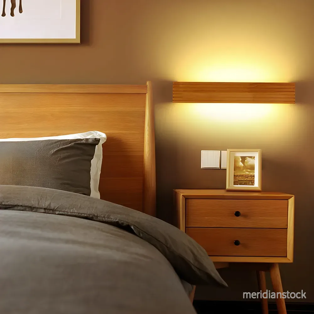 Vägglampa LED i massivt trä – nordisk design för sovrum och vardagsrum Vägglampa LED i massivt trä – nordisk design för sovrum och vardagsrum