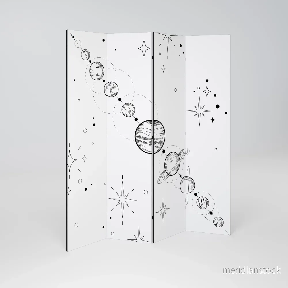 GALAXY OUTLINE Rumsavdelare 4 paneler