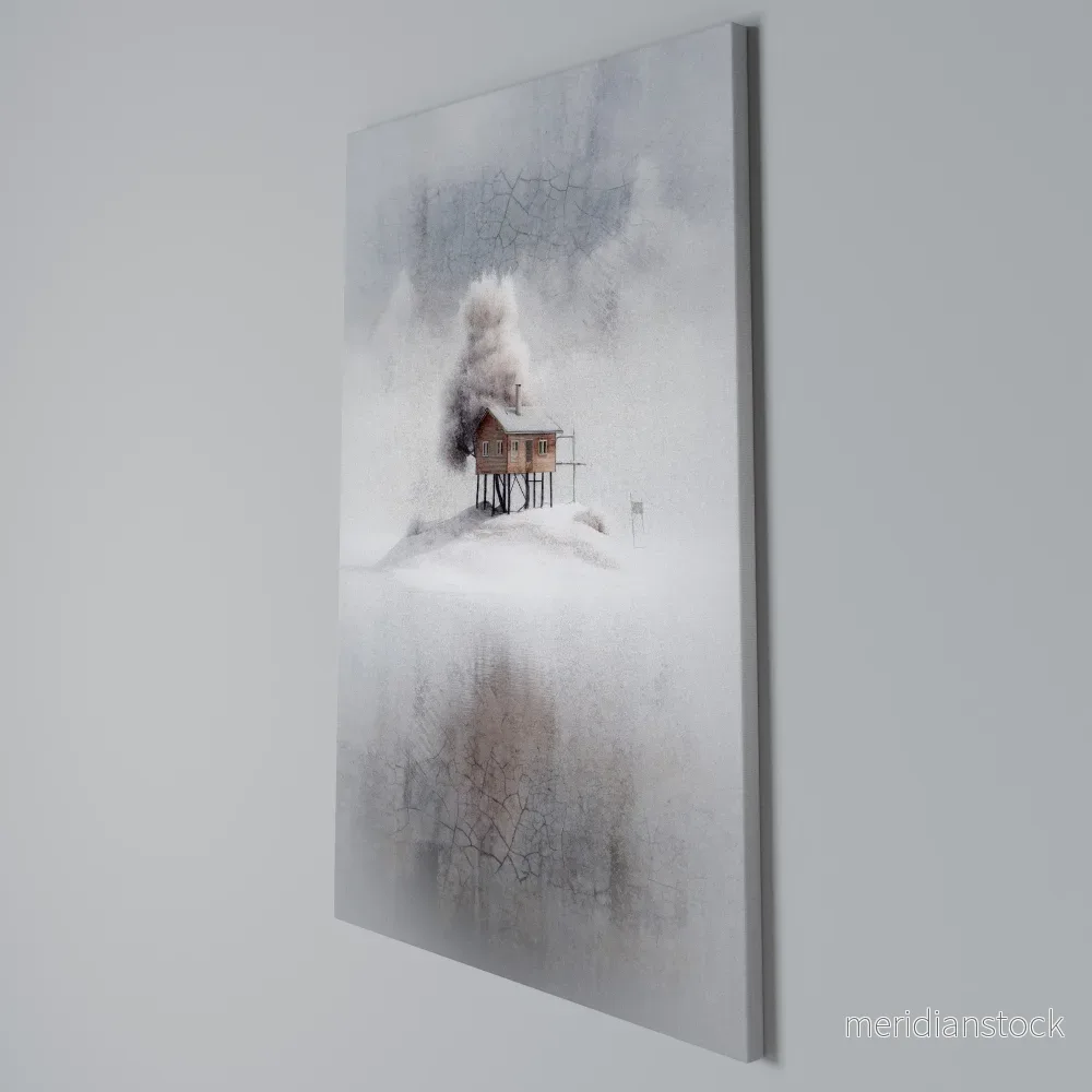 SILENT CABIN Vertical Canvas Print - Bild 3
