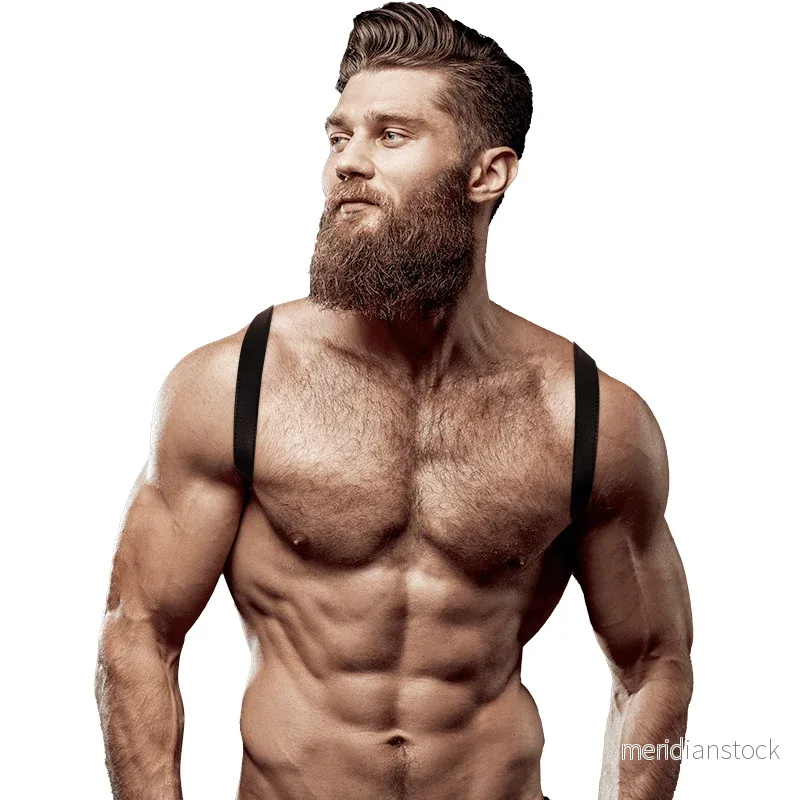 FETISH SUBMISSIVE ATTITUDE - MENS ECO-LEATHER BACK HARNESS