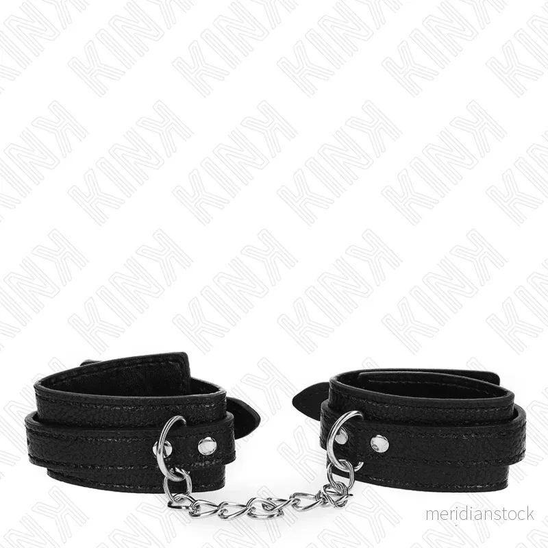 KINK - SNAKE PATTERN WRIST RESTRAINTS BLACK ADJUSTABLE 20-28 CM X 5.4 CM - Bild 2