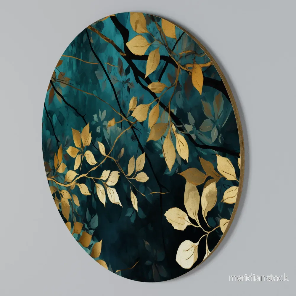 LUSH TURQUOISE Rund väggdekor