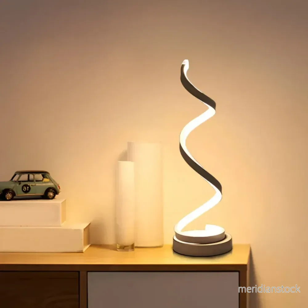 Dimbar modern spiralbordslampa - LumaSpiral