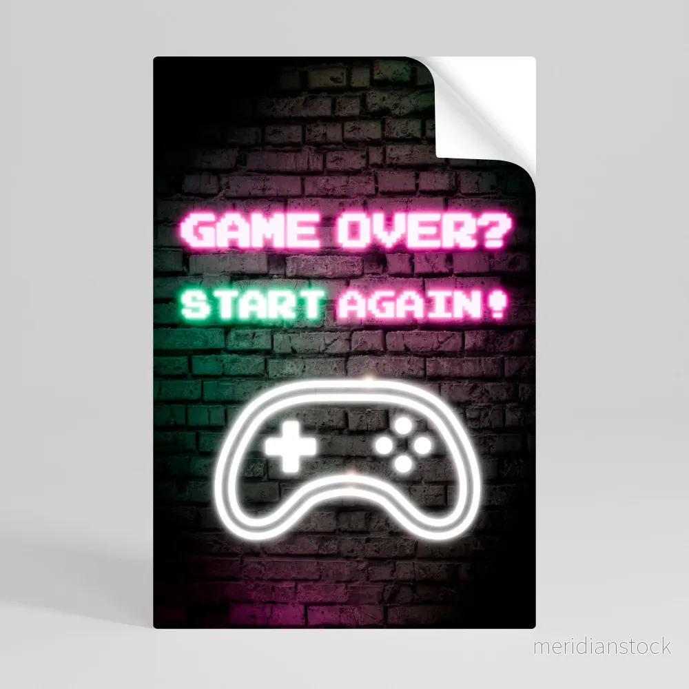 RESPAWN YOUR ADVENTURE Självhäftande Vertikal Poster - Bild 2